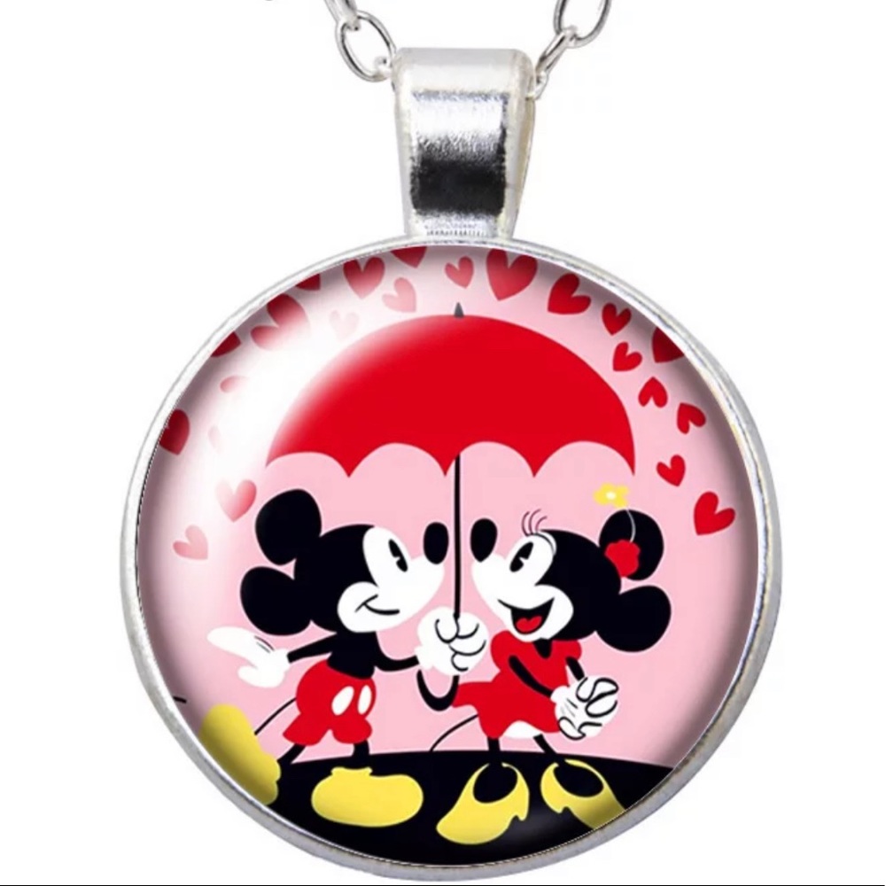 🆕 Disney Rainy Day Mickey & Minnie Mouse Necklace - Picture 7 of 12